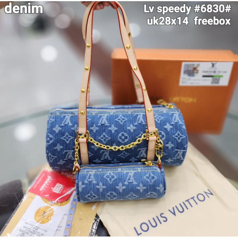 Lv speedy denim