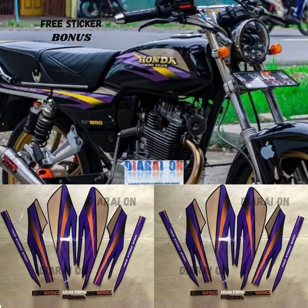Striping Stiker Honda Gl Max 1997 1998 1999 Ungu - GL Max 97 98 99 Murah