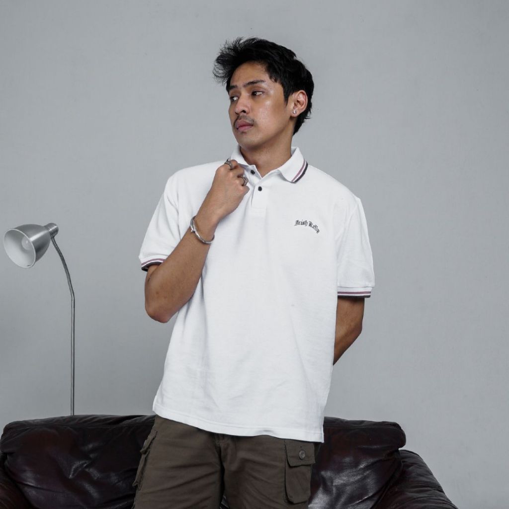 IRISH KELLY Polo Shirt Shadedstone White