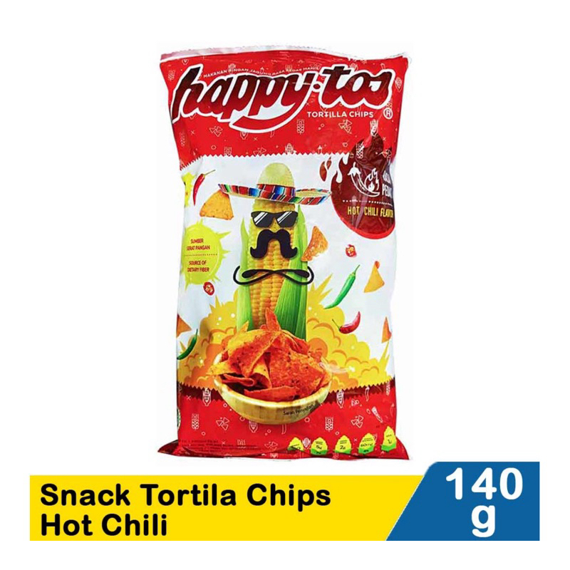 

Happytos Snack Tortilla Chips Hot Chili 140g