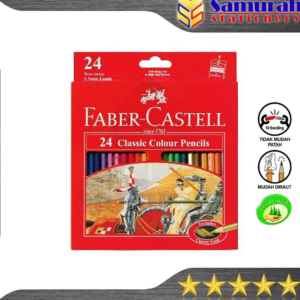 

Pensil Warna Faber Castell 24 Warna Panjang Klasik Classic Color Pencil FaberCastell 24 Colors