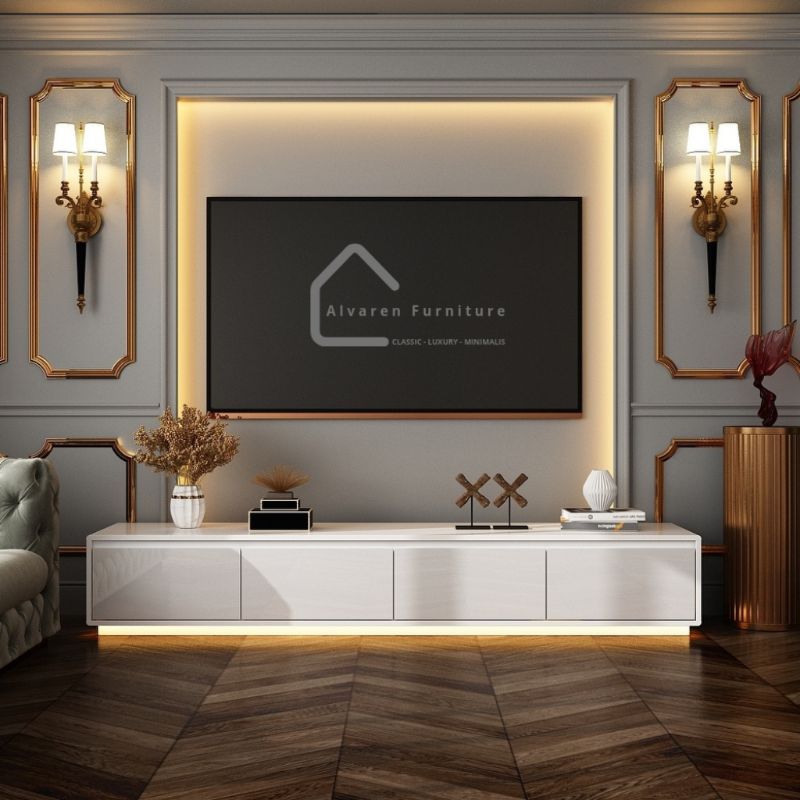 MEJA TV MINIMALIS HPL COSTUM CABINET TV 4 LACI GRADE A