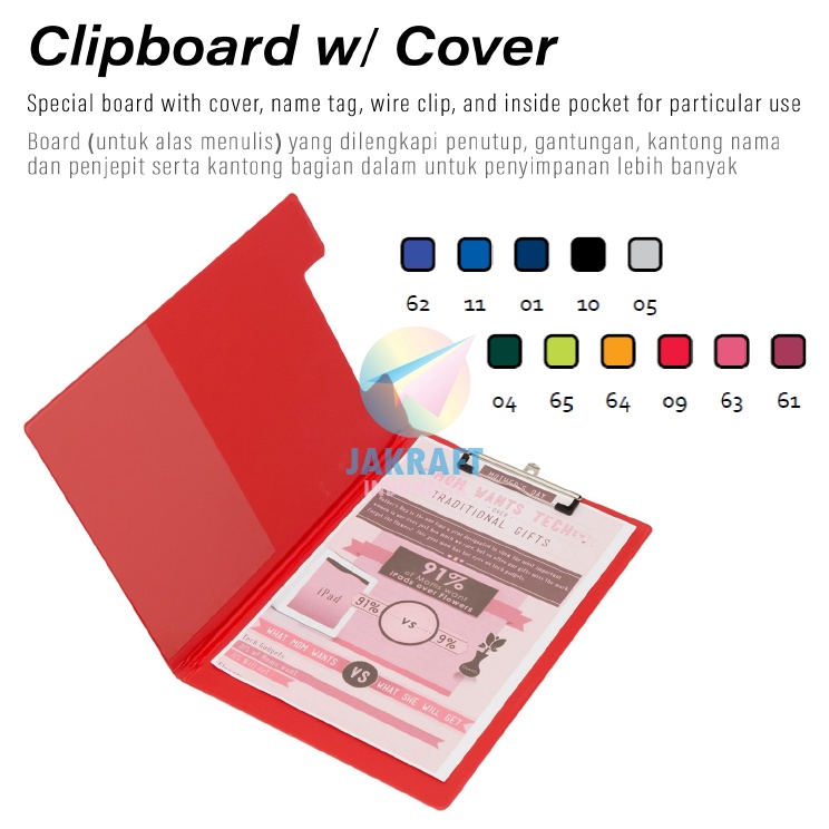

Diskon Promo 1 Pcs Clipboard Cover BANTEX 4211 Papan Jalan Folio F4 FC Clip Board Alas Menulis