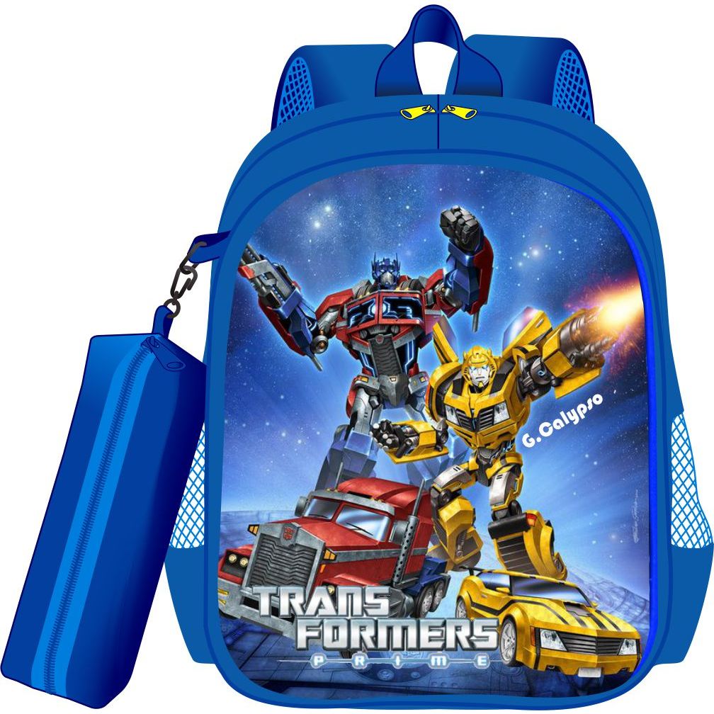Tas Ransel Sekolah Anak Laki-Laki TK dan SD Karakter TRANSFORMER NEW Kualitas PREMIUM Bisa COD