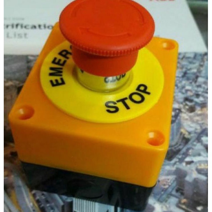 

Emergency Stop Push Button Merah Box Label Name