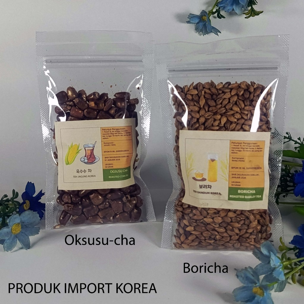 

Boricha & Oksusu-cha, Roasted Barley Tea & Corn Tea, Teh Gandum & TehJagung Korea 50 - 100 gram