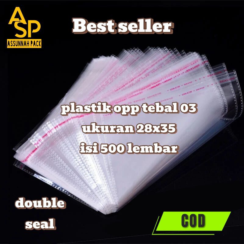 Plastik Opp Baju Bening Ukuran 28x35 isi 500 Lembar