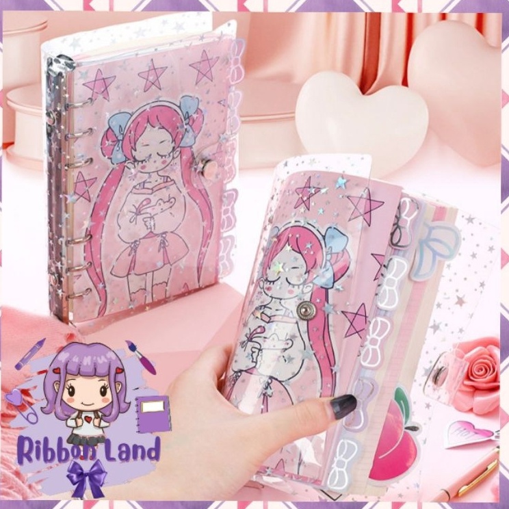 

Terjangkau A6 Set Binder Diary Tulis Cover Star Bintang Ribbon Edition