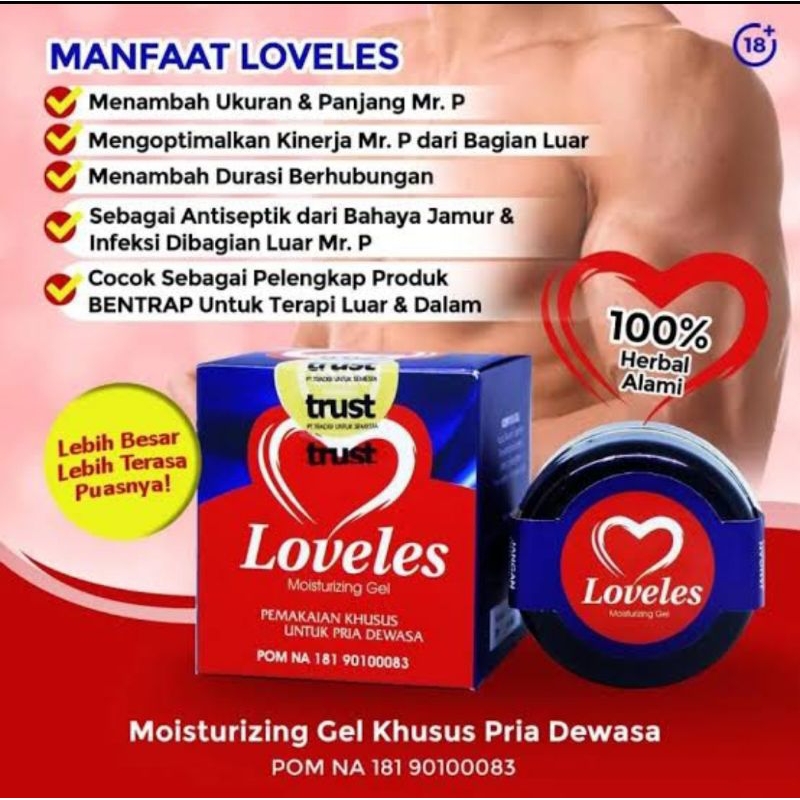 loveles original 100% Asli Gel Loveles Moisturizing gel dan Bentrap Asli 10 ml