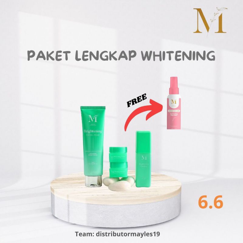 WHITENING SERIES/MAYLES GLOWSKIN MUTIARA/PAKET SILVER SERIES/MAYLES GLOWSKIN / SKINCARE MAYLES GLOWS