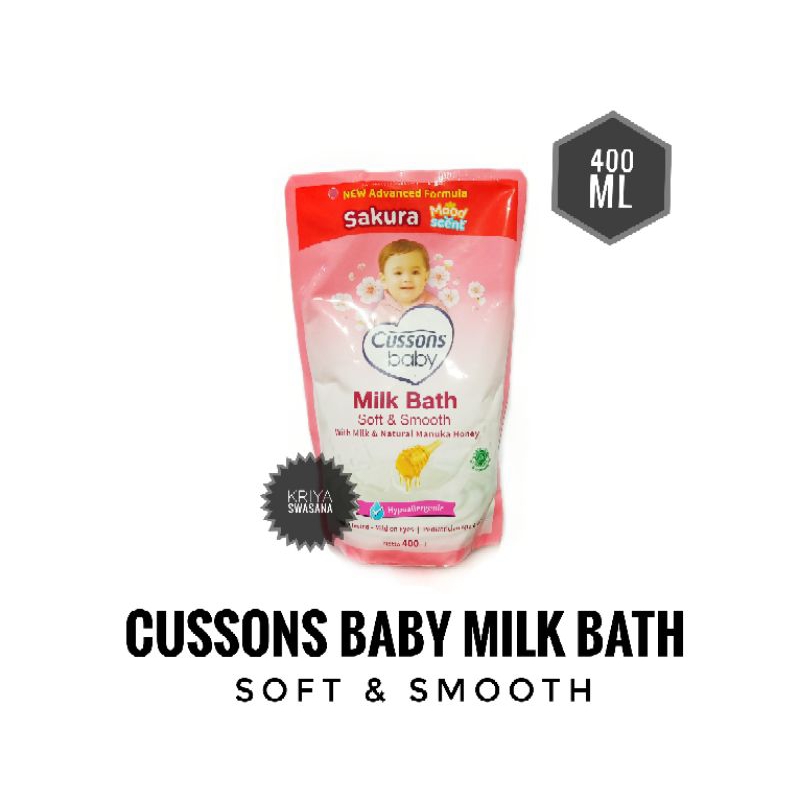 CUSSONS BABY MILK BATH HAIR & BODY WASH 400ml 400 ml