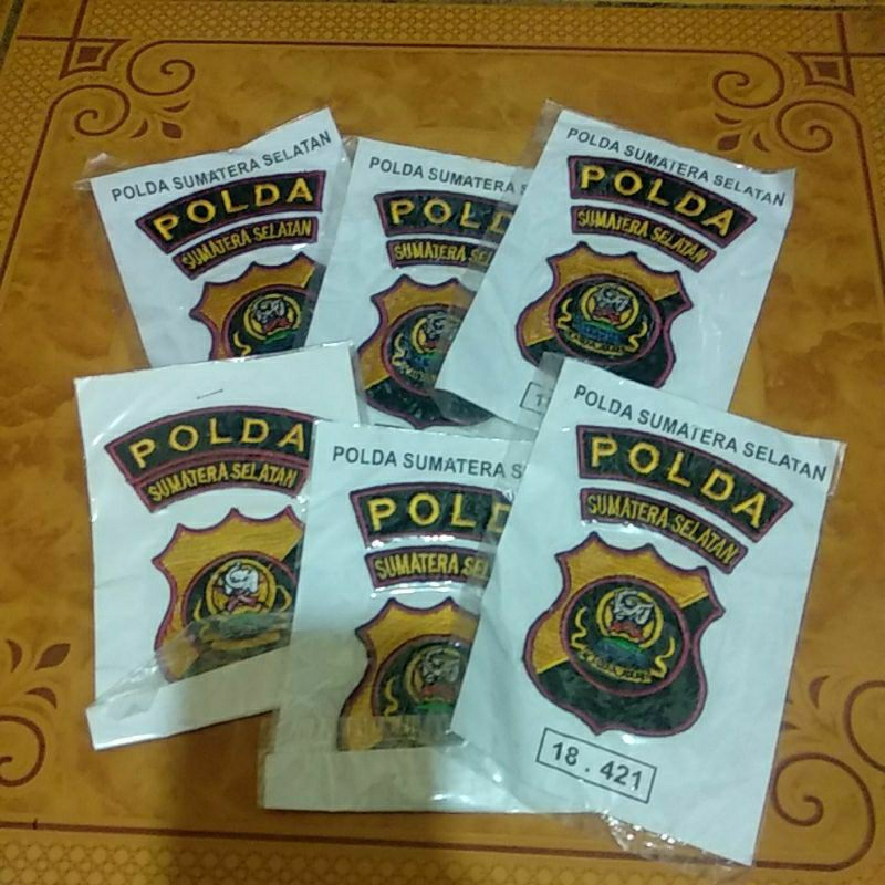 1 Set Logo Bordir Polda Sumsel