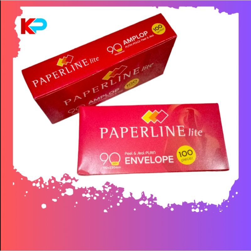 

(100 Lembar) AMPLOP PAPERLINE LITE 90 KETEBALAN 70 GSM PERPAK