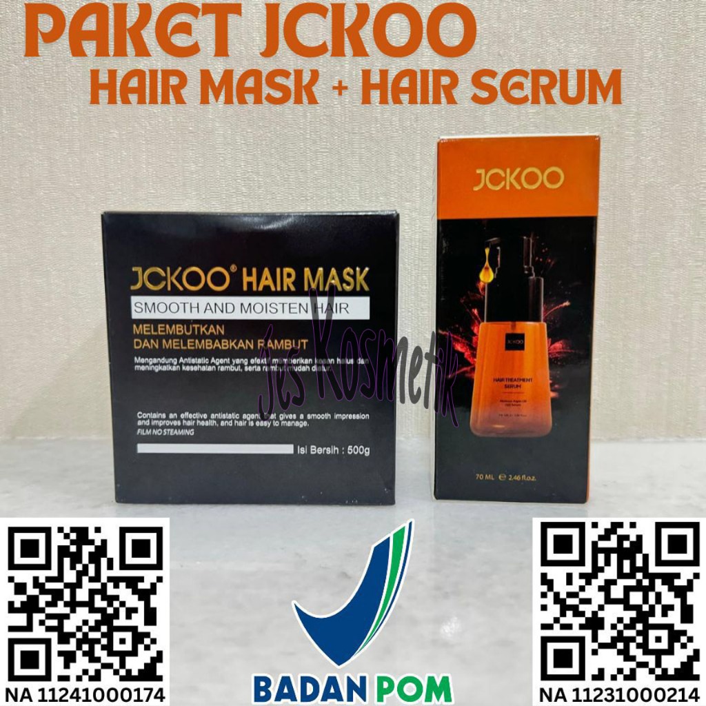 JCKOO BPOM HAIR SERUM + IMAGES Hairmask Vitamin Pelurus Rambut