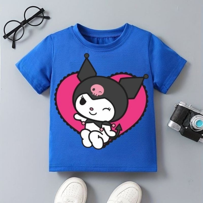 kaos anak kuromi biru turkish