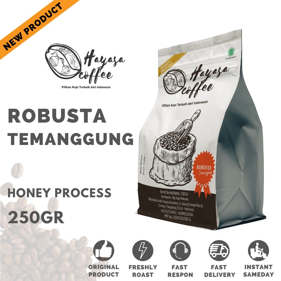 

Kopi Temanggung HONEY Robusta Hayasa - 250 Gr