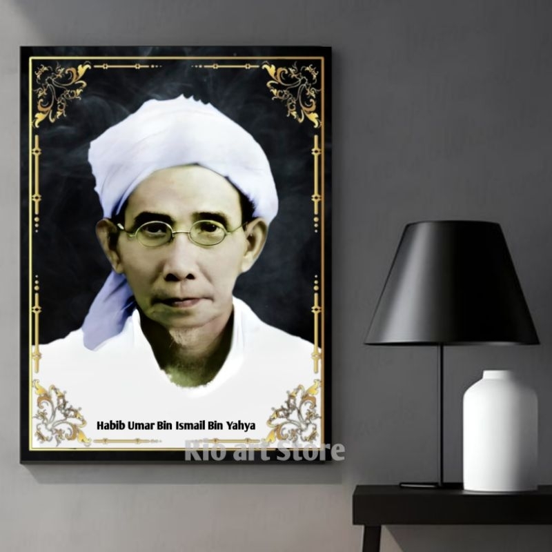 Hiasan dinding poster habib umar ismail bin yahya untuk walldecor atau dekorasi dinding
