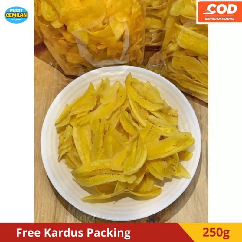 

Snack Kiloan | Makanan ringan | Murah Enak Gurih Manis | Camilan Cemilan Keripik Ceriping Pisang | Banana Chips premium | Renyah Isi 250 gram.