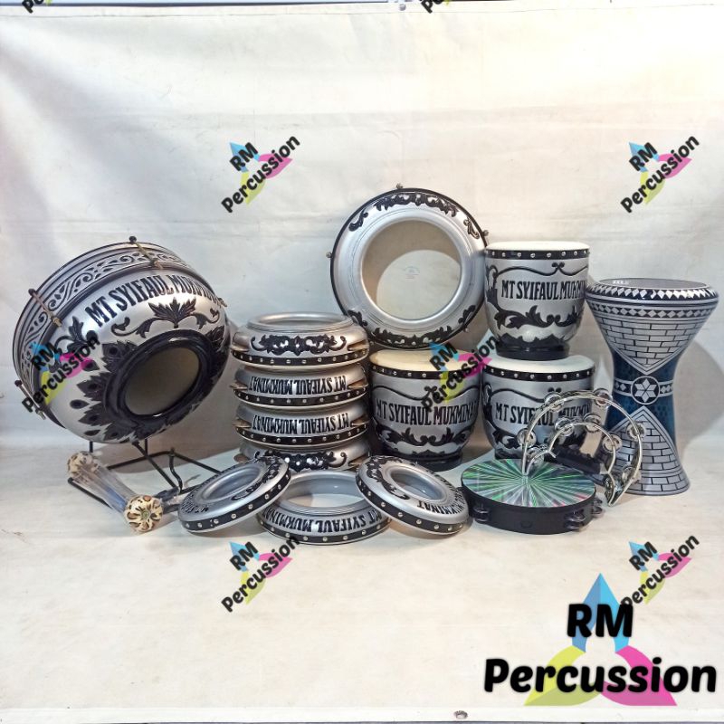 Rebana Ukir Jepara 1 Set 15 Alat Kualitas Premium