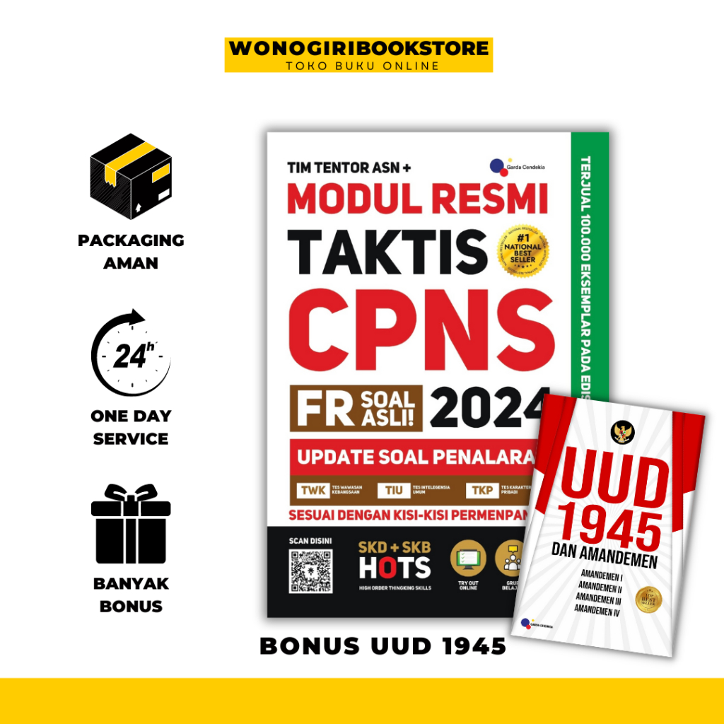 Buku Modul Resmi Taktis Cpns 2024 Fr Soal Asli Terkini - Terupdate Original / Buku Cpns 2024 / Cpns 