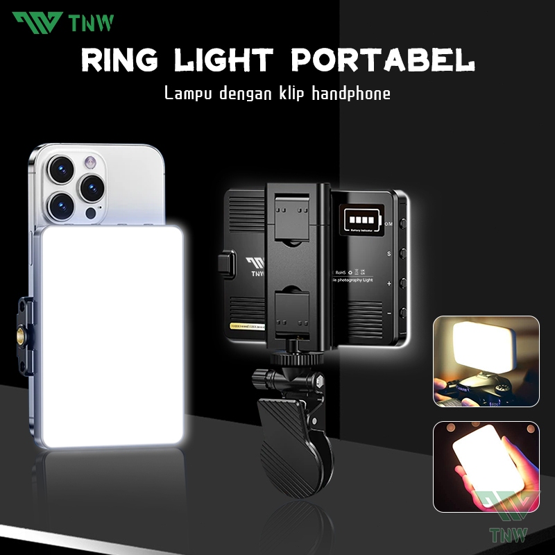 TNW D25 Selfie Light Portable Clip Mini led Light  Led Video Light LAMPU FOTOGRAFI Lampu Selfie Port