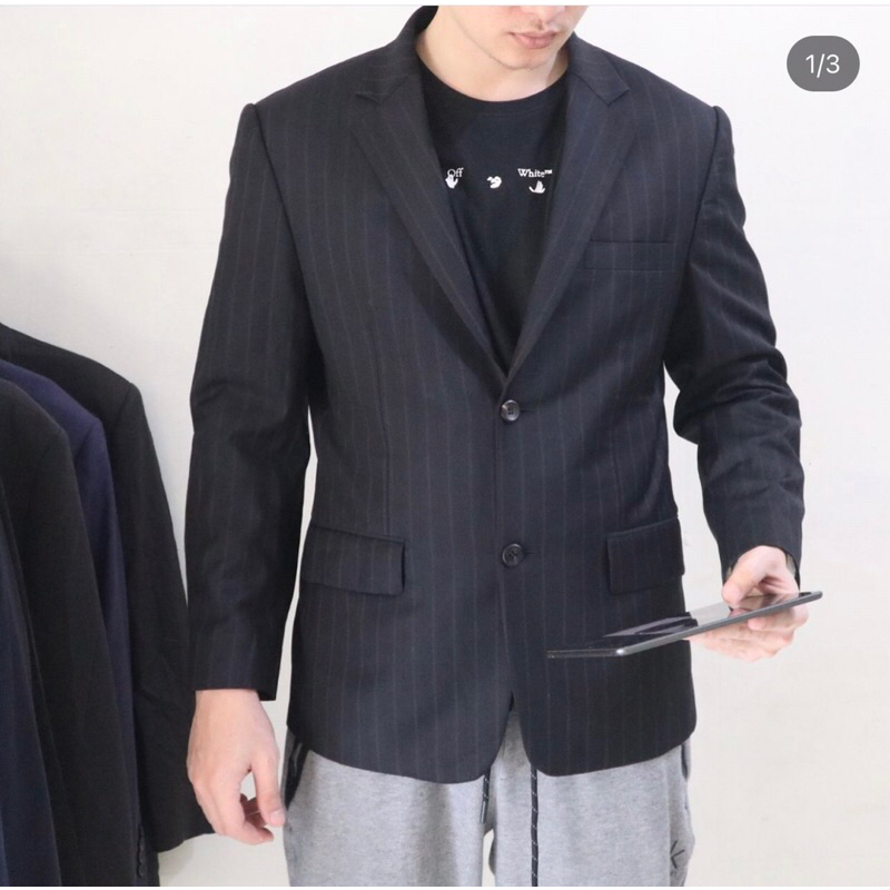 Jas Blazer Pria Premium Motif Casual Wisuda