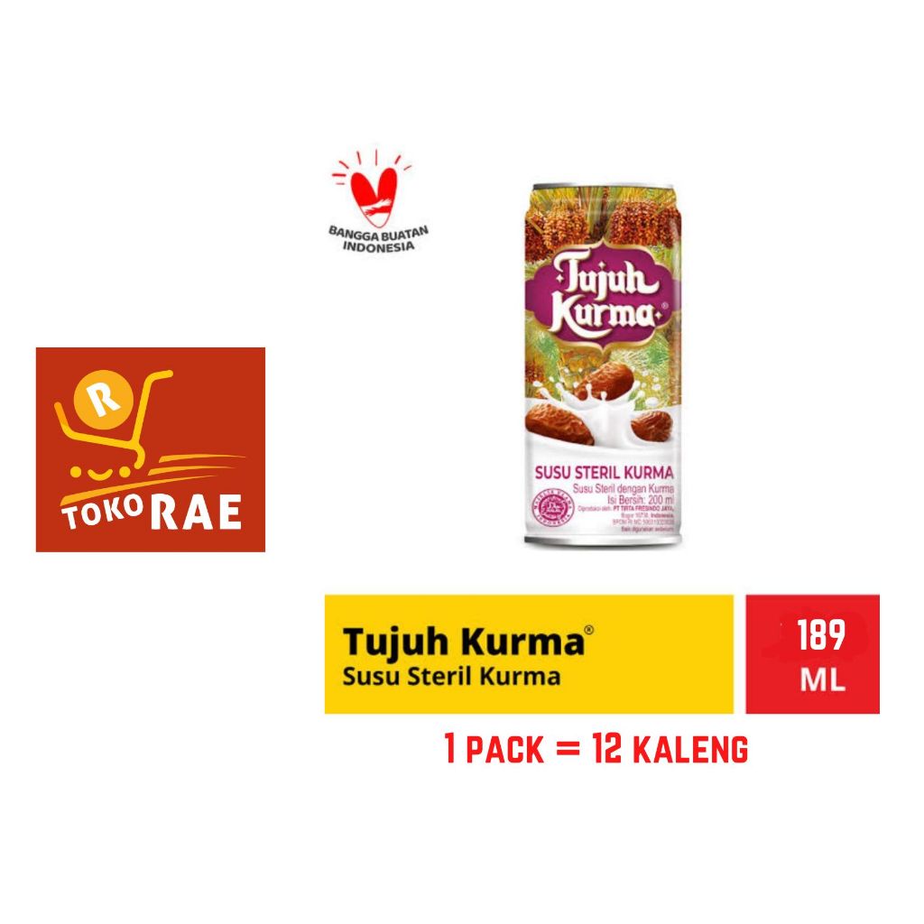 

Susu steril Tujuh Kurma 189ML 1 pack x 12 kaleng