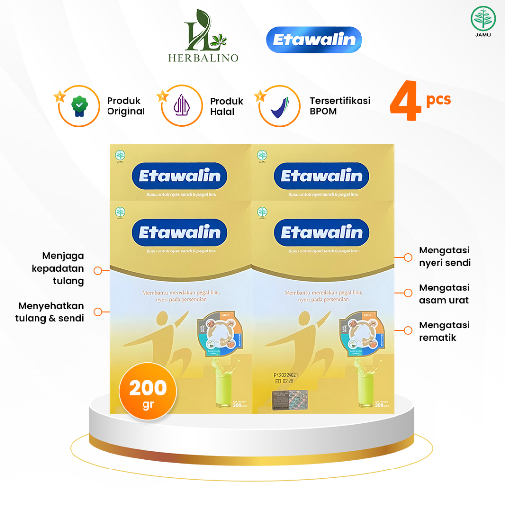 

Promo 4 Box Etawalin Susu Kambing Etawa Herbal Goat Milk Bantu Atasi Masalah Sendi Dan Tulang Bpom