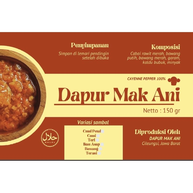 

Sambal Dapur Mak Ani