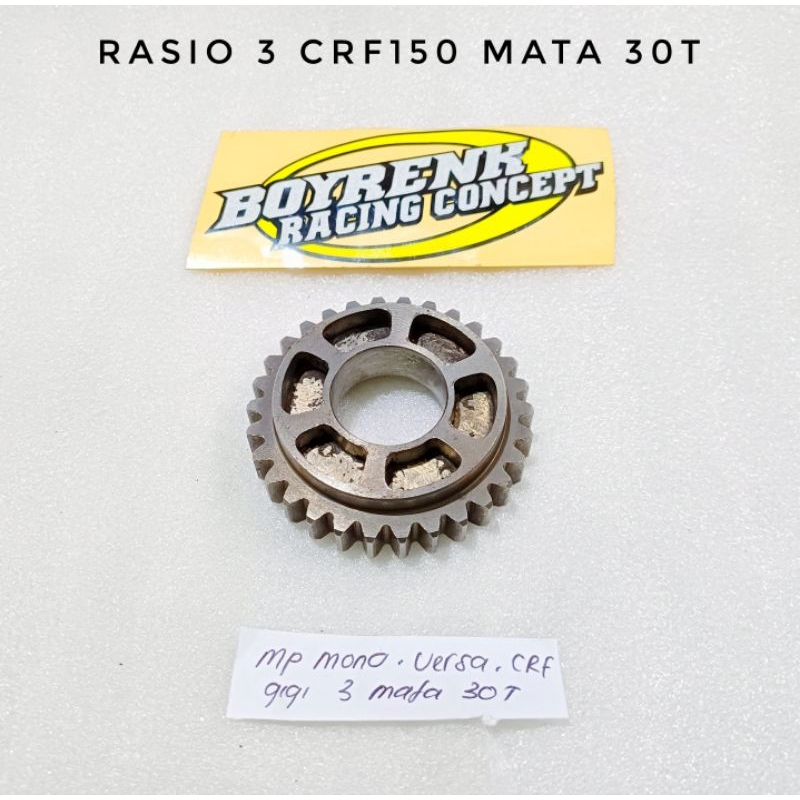 GIGI 3 RASIO CRF 150 VERZA MEGAPRO NEW 30T-BOYRENK
