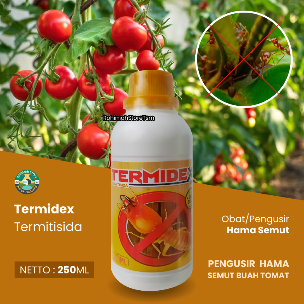 Pestisida Pengusir Hama Semut Buah Tomat TERMIDEX TERMITSIDA 250 ML - Obat Organik Cair Tanaman Buah