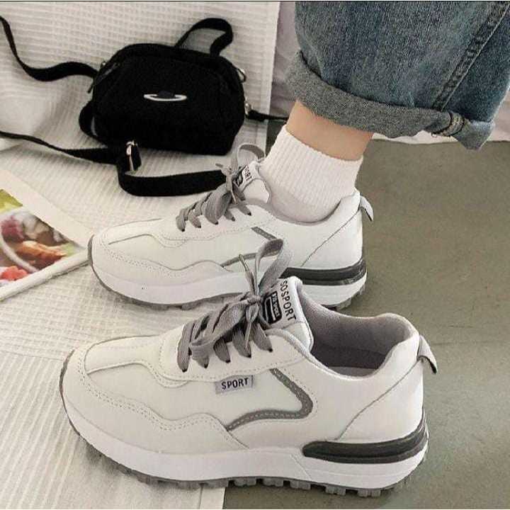 Sppatu Sport Srpatu Kets Sepatu Sekolah Cewe Kuliah Slipon Anti Slip Seneakers Sepatu Putih Casual S