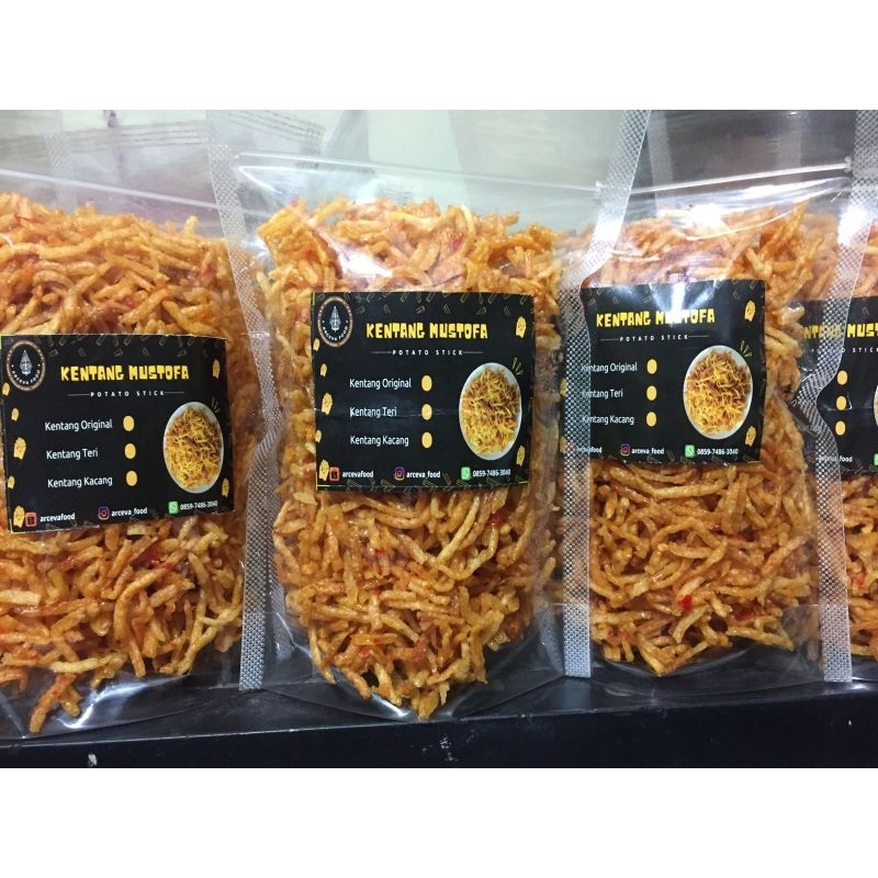 

Kentang Stick Mustospicy 100gr (kentang mustofa)