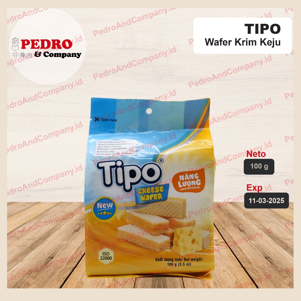 

Tipo CHEESE WAFER krim keju 100 gram