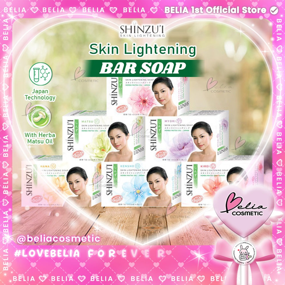 [ BELIA ] Shinzui Skin Lightening Bar Soap 60gr, 85gr | Sabun Mandi Batang Shinzu'i