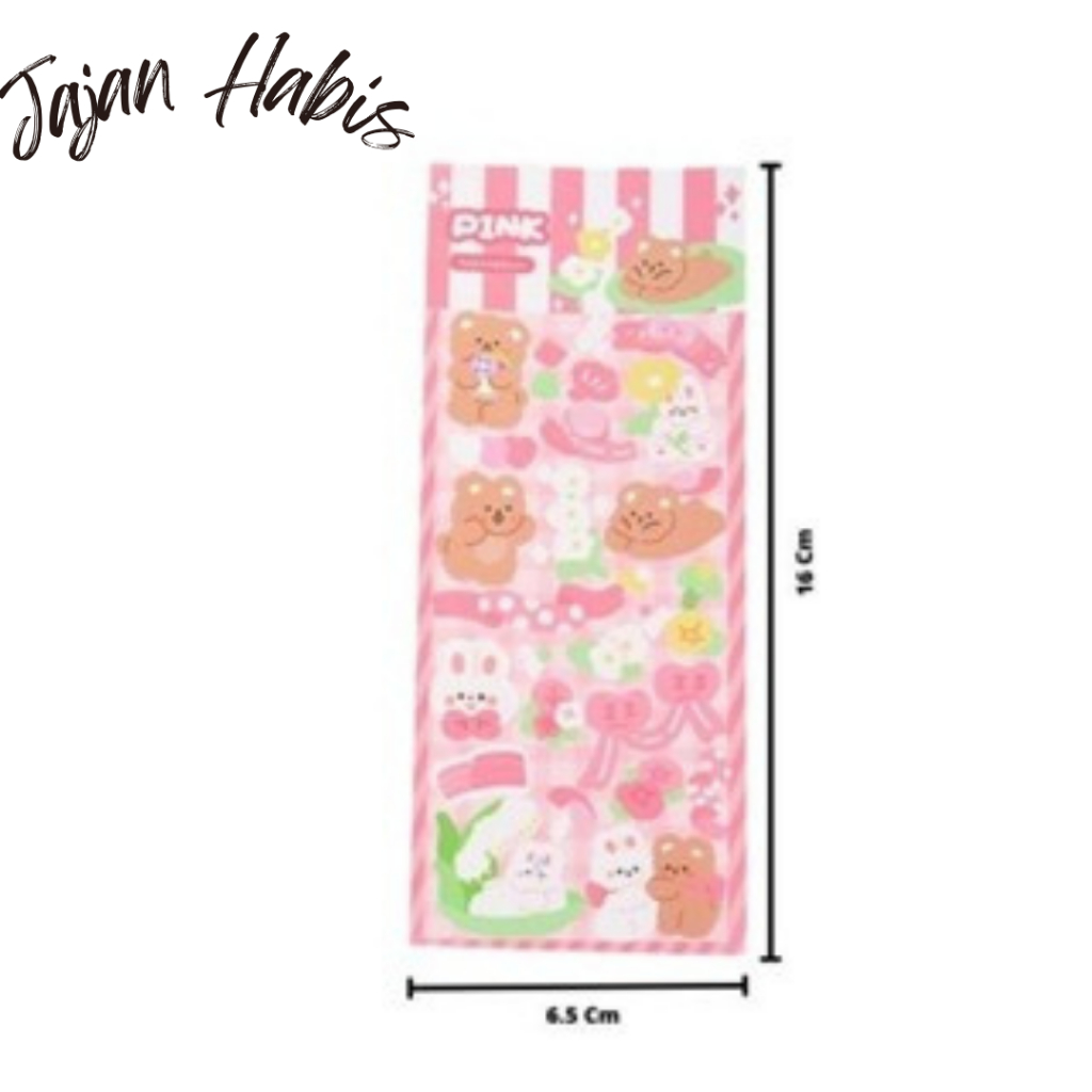 

JABIS STICKER WATERPROOF KARTUN BEAR RABBIT HOLOGRAM STIKER MOTIF KARTUN BERUANG DAN KELINCI KOREA LUCU ANTI AIR DEKORASI HANDBOOK SCRAPBOOK DIY STICKER BOTOL MINUM TUMBLR VIRAL LUCU MURAH CANTIK