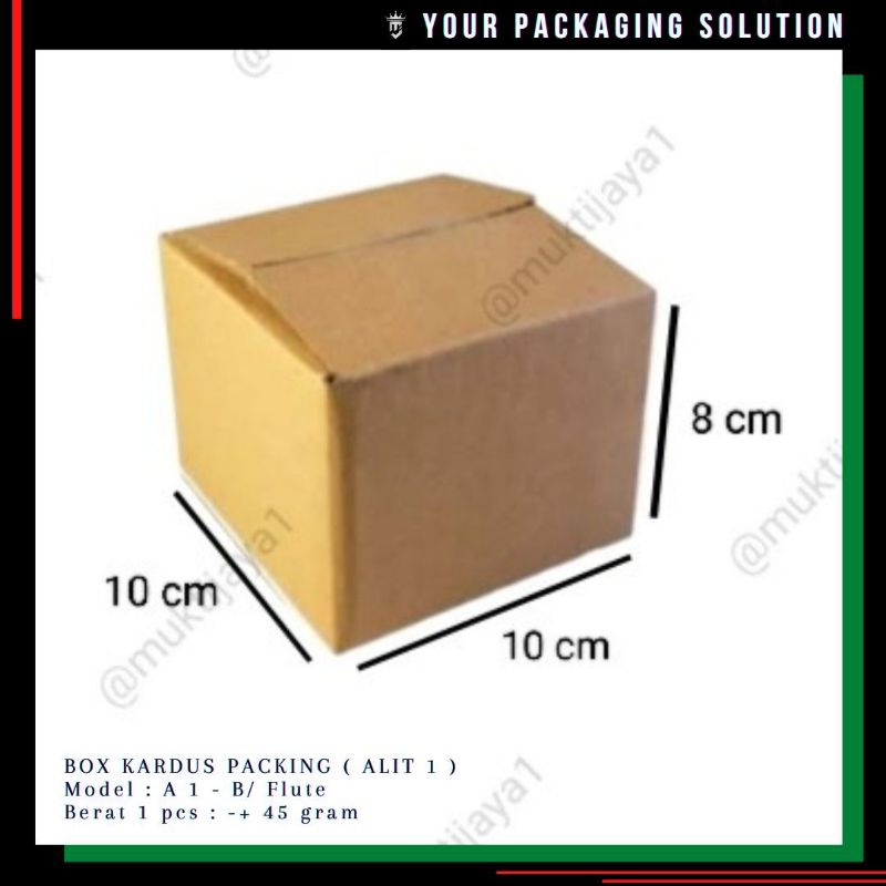 

BOX Alit 1 • 10x10x8cm • Kotak/ Kardus Packing BK