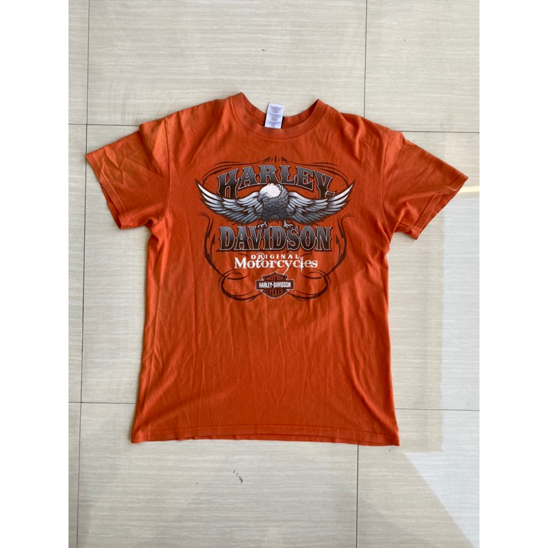 kaos harley davidson orange