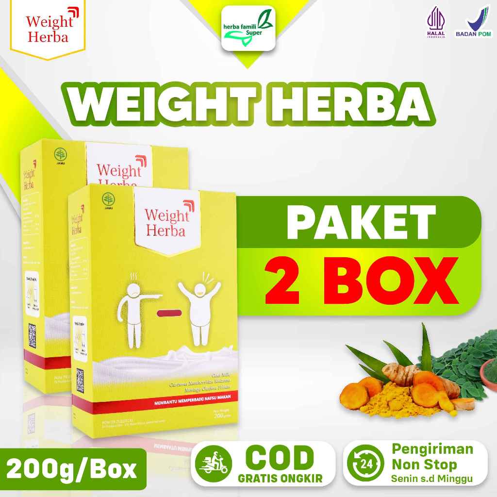 

2 Box Weight Herba Asupan Kalori Susu Penggemuk Badan Gemuk Gendut