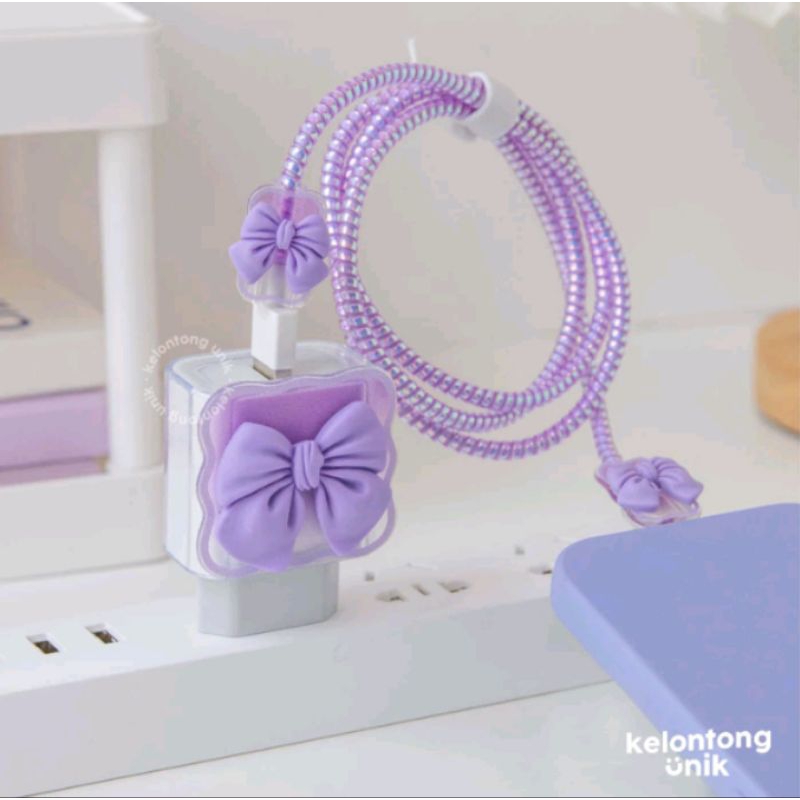 Case Protector Charger & Kabel For Android - iPhone Pelindung Batok Charger dan Kabel charger 1Set