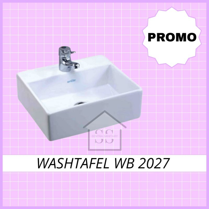 paket wastafel cuci tangan kotak sericite 2027 lengkap sifon botol pvc
