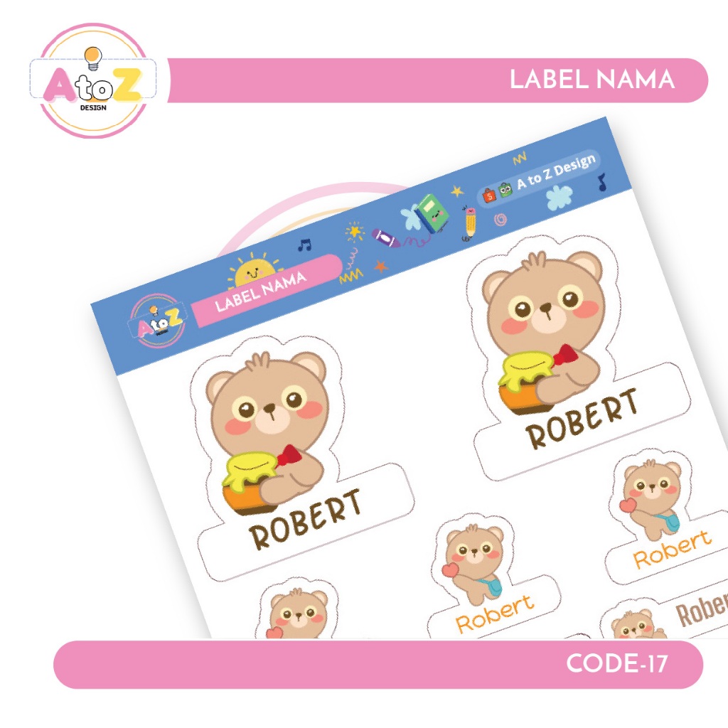 

Sticker / Label Nama Anak Murah Tema Bear
