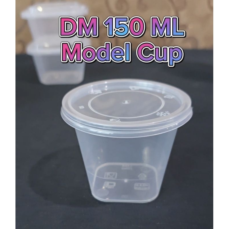 Cup Puding Trapesium 150ml Thinwall Merk DM Isi 25 pcs