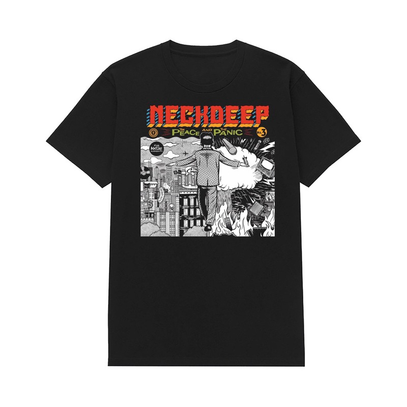 Baju kaos Band Neck Deep The Peace And The Panic FREE STICKER