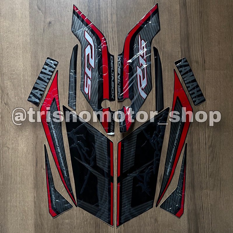 striping yamaha r15 r 15 2015 hitam stiker list body polet R15 standar terbaik trisnomotorshop