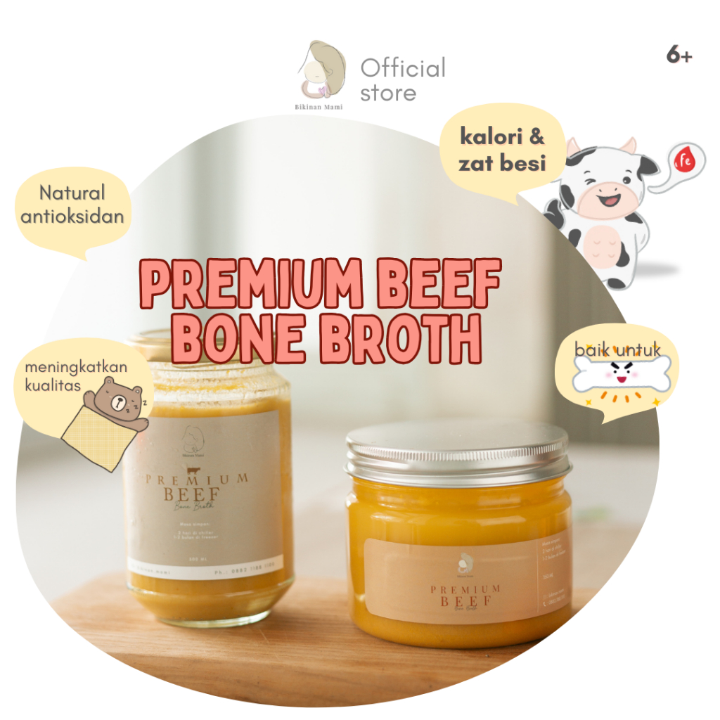 

Bikinan Mami Premium Beef Bone Broth - Kaldu Sapi Cair - Weight Gainer - Kaya Zat Besi - MPASI