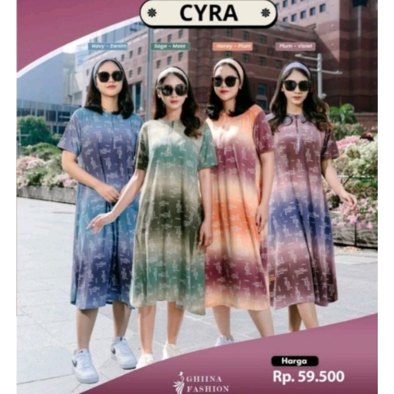 Cyra dres by ghina fashion ori(daster premium)