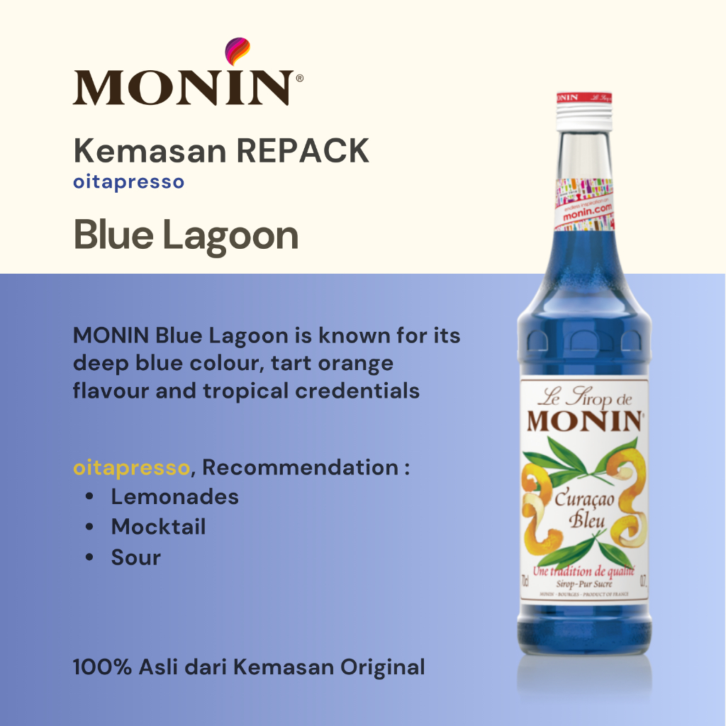 

REPACK - Monin Blue Lagoon Syrup [100] g