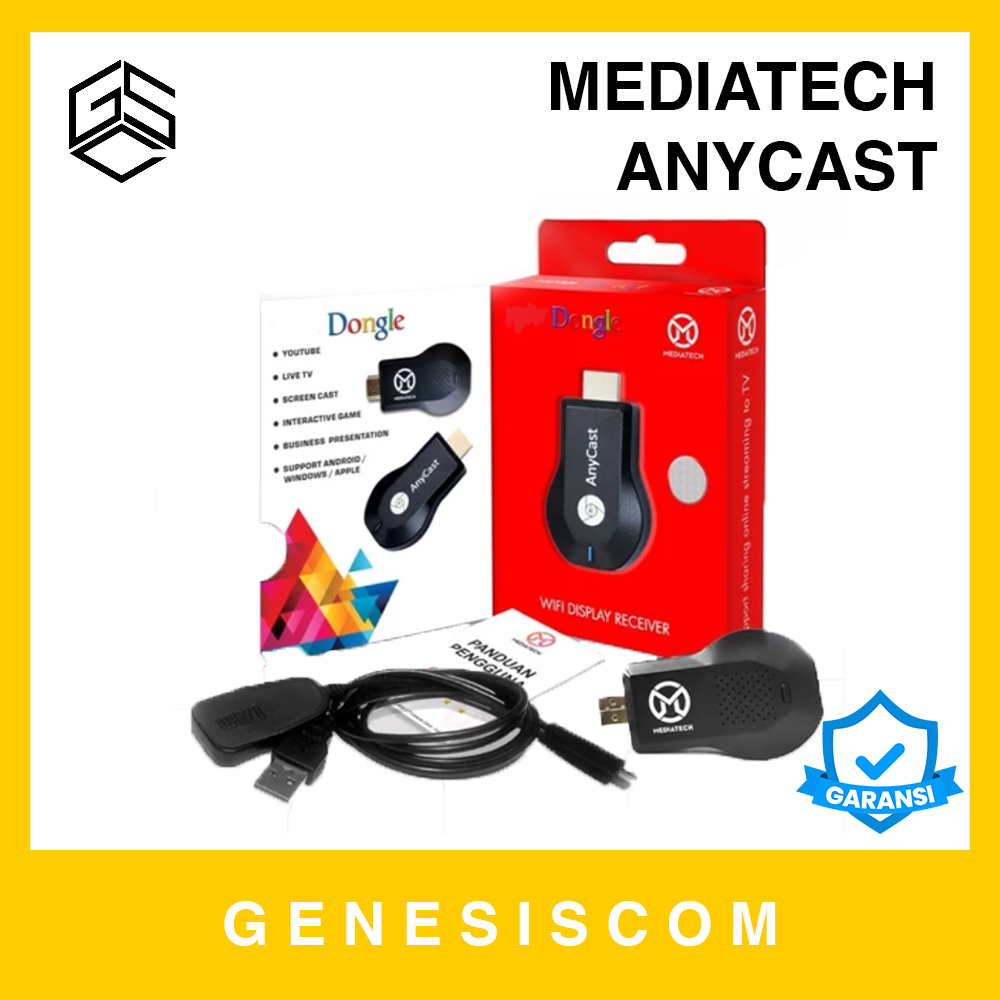 HDMI Dongle Wireless MEDIATECH Anycast Receiver TV Screen Mirroring Caster Casting Streaming HDTV