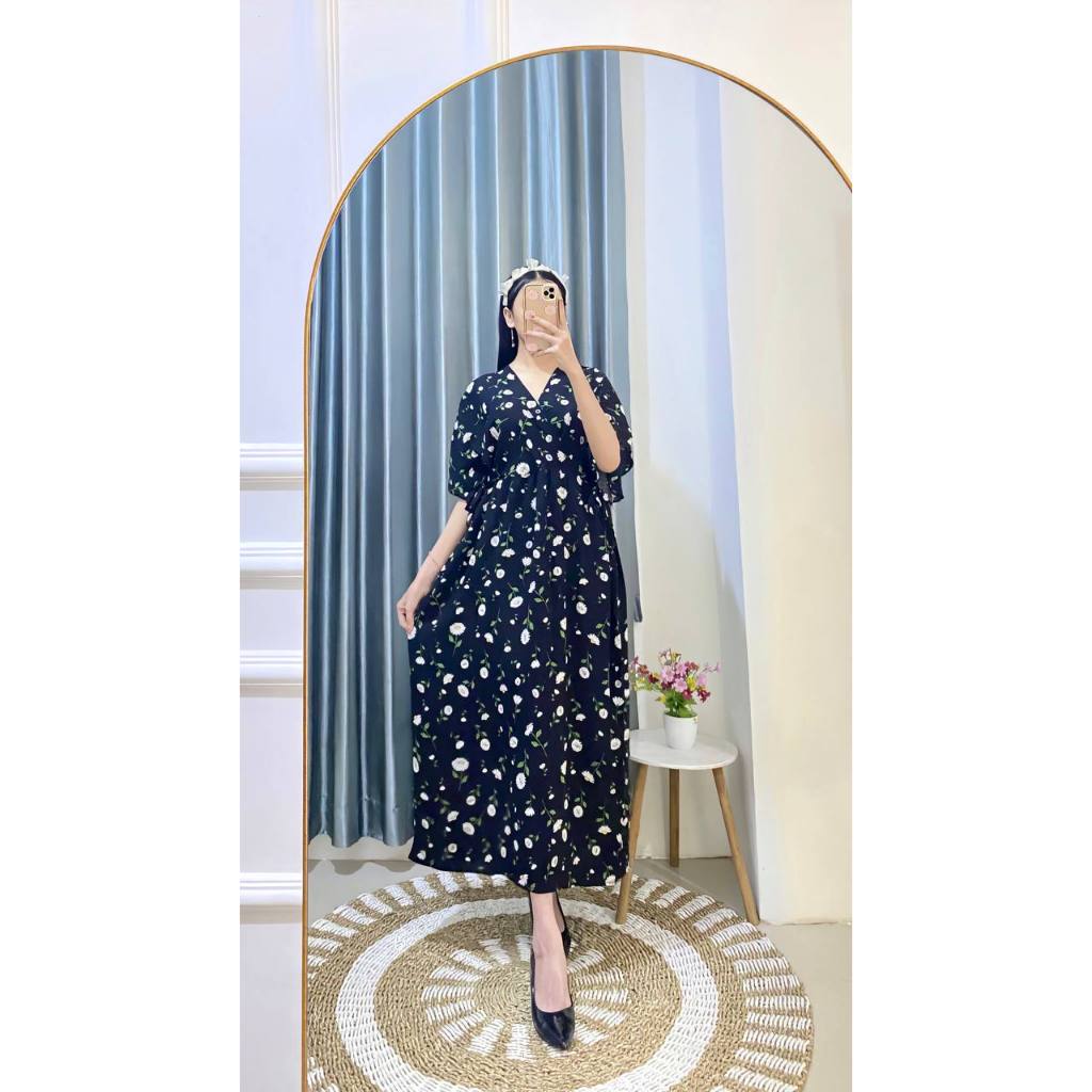 Dress kimono viscose/dress gamis rayon viscose dress wanita new